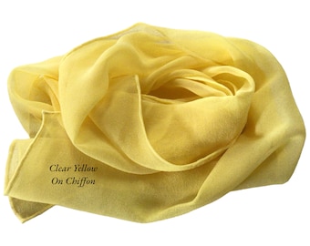 Clear Yellow - Silk Scarves or Fabric - Great Gift - Low Shiping - Accessory