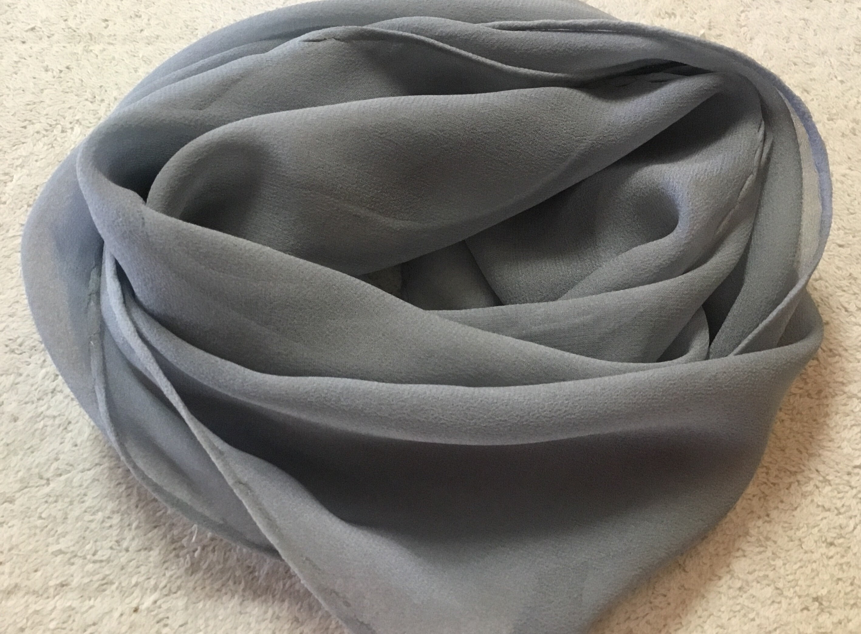 Grey Silk Scarf Silver Scarf Raw Silk Scarves Elegant Gray 