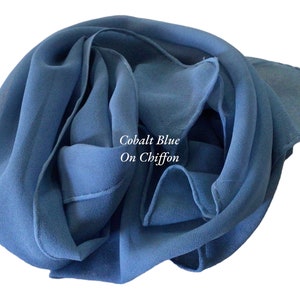 Cobalt Blue Chiffon Fabric Etsy