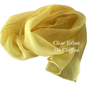 Clear Yellow - Silk Scarves or Fabric - Great Gift - Low Shiping - Accessory