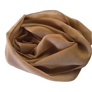Bronze Silk Scarves or Chiffon Gauze Fabric- Many Sizes Available
