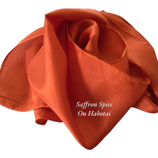 Saffron Spice Silk Chiffon Scarves or Chiffon Gauze fabric