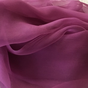 Plum Silk Scarves or Chiffon Gauze - Low Shipping