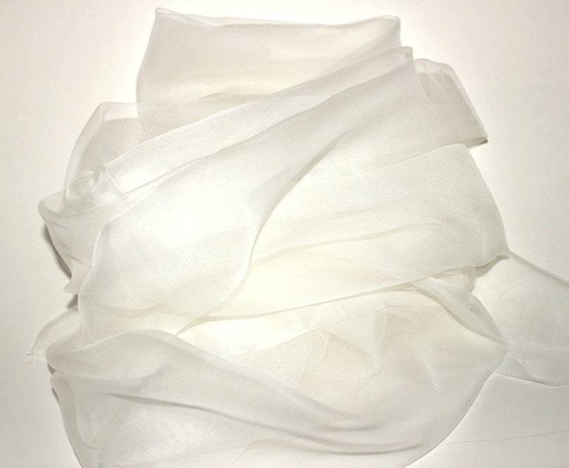 45 WIDE 3mm White Silk Gauze Fabric Sold by the Yard Etsy