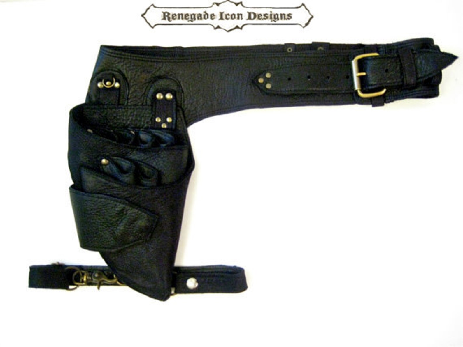 Stylist shears holster belt with leg strap quality black Etsy