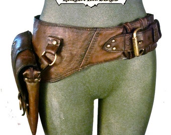 leather hip bag, thigh bag, utility belt, hip beltbag, Holster bag, Classic Style, MADE TO ORDER: Renegade Icon designs