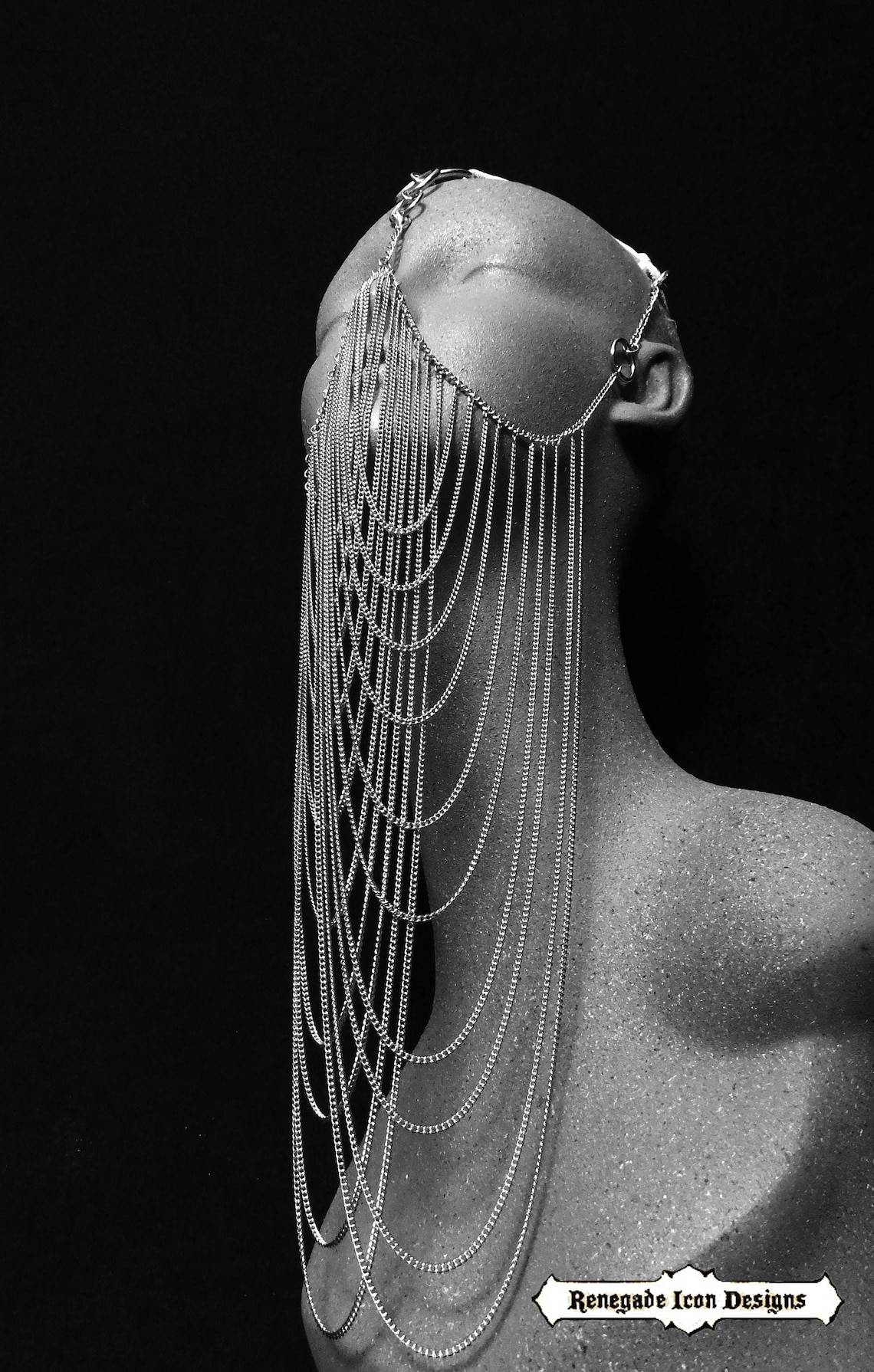 Leather Face Chain Veil Fashion Veil Exotic Face Jewelry Etsy