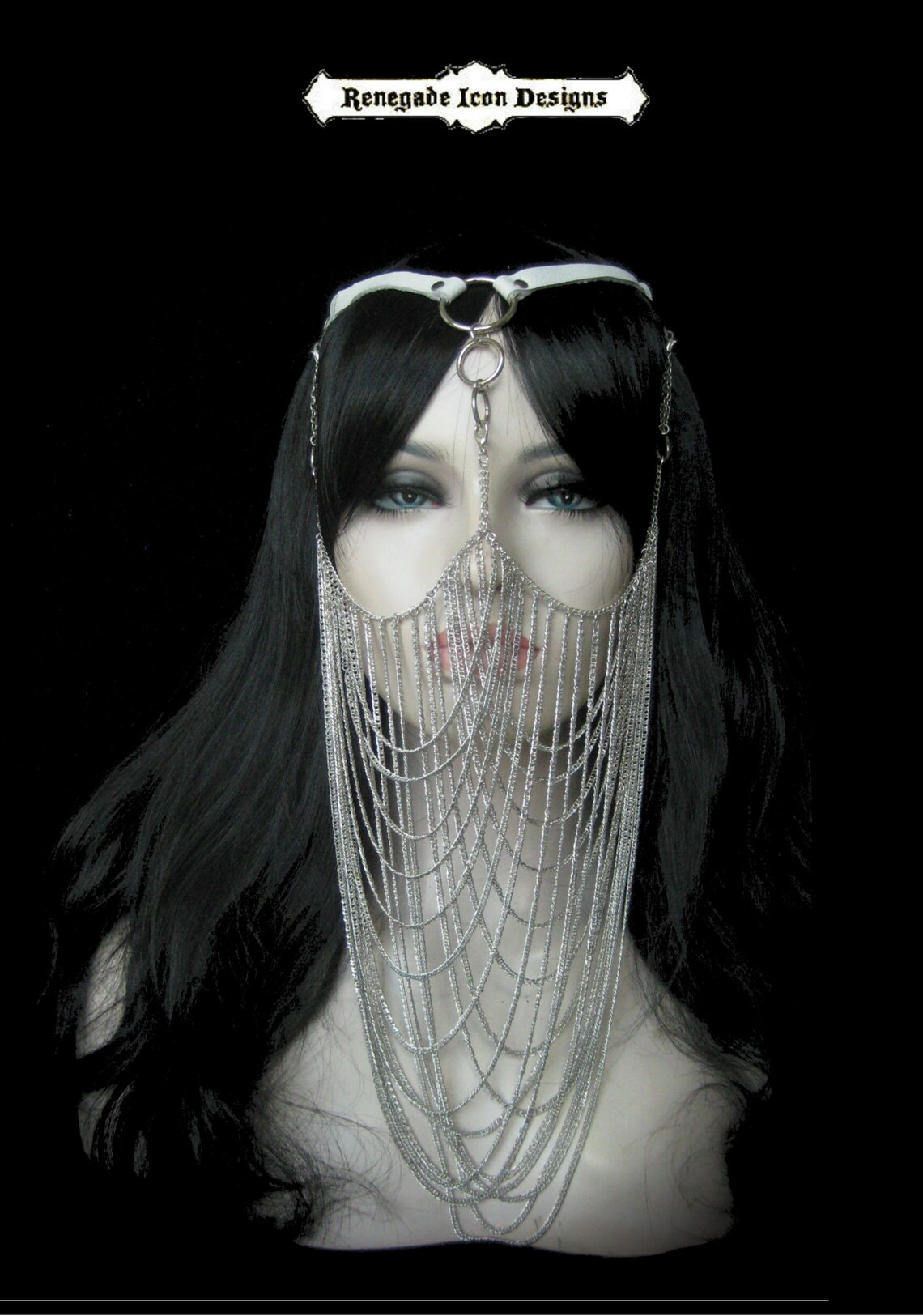 Leather Face Chain Veil Fashion Veil Exotic Face Jewelry Etsy