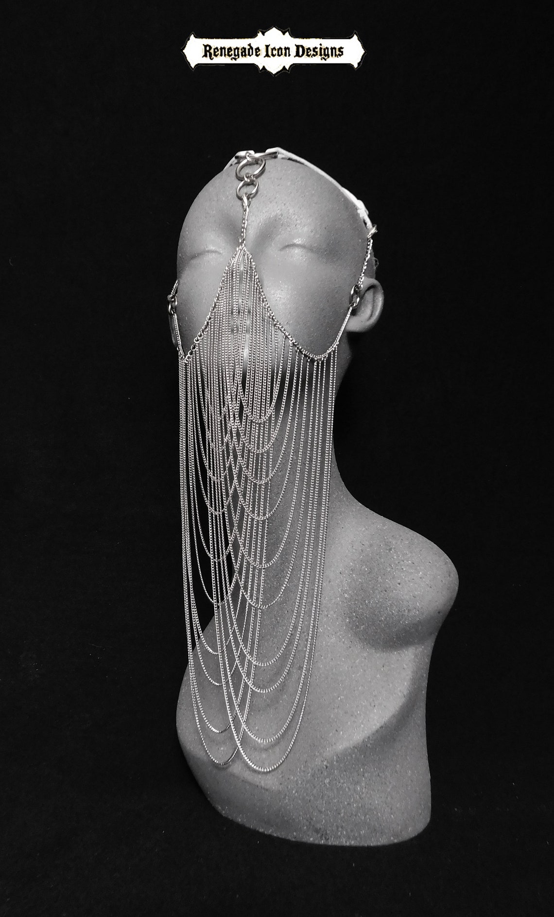 Leather Face Chain Veil Fashion Veil Exotic Face Jewelry Etsy