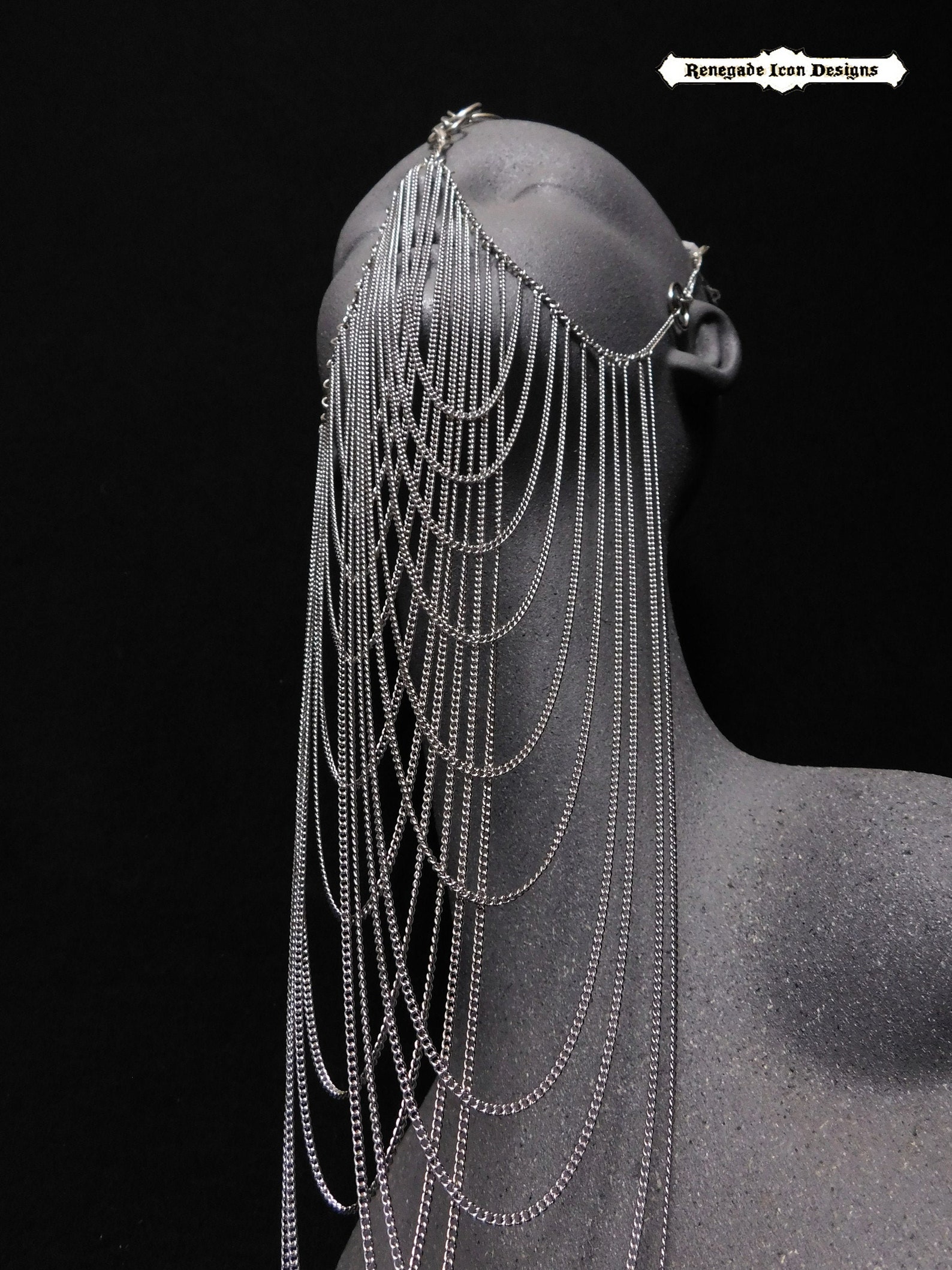 Leather Face Chain Veil Fashion Veil Exotic Face Jewelry Etsy