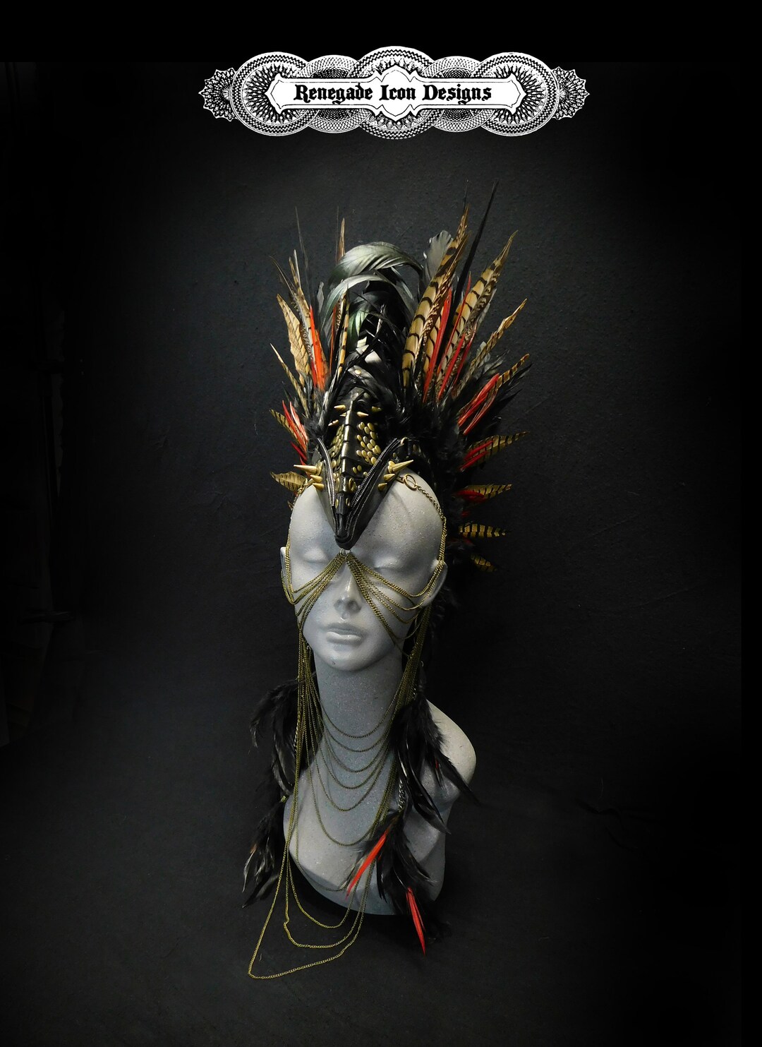 feather mohawk headpiece
