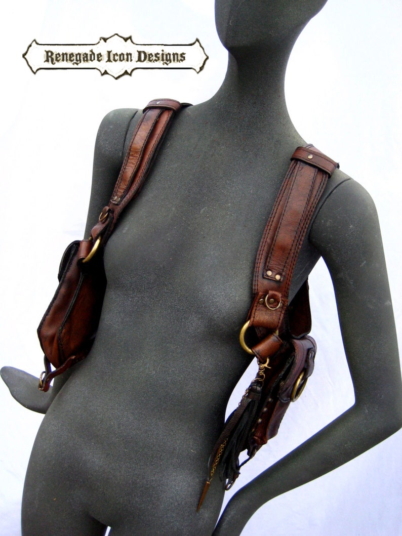 Leather Holster bag shoulder holster festival bag burning Etsy
