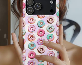Dessert Lover Donut Lover Phone Case Food Summer Phone Cover iPhone 16 15 14 13 12 Samsung Google Pixel Tough Cases