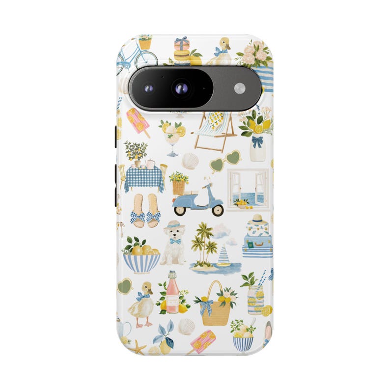 Italian Summer Phone Case Summer Coastal Phone Case Amalfi Italy Lemons Italian Summer iPhone Case iPhone 16 Samsung Google Pixel Tough Case image 8