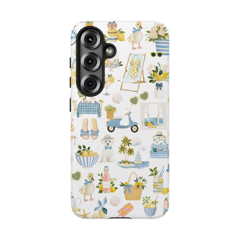 Italian Summer Phone Case Summer Coastal Phone Case Amalfi Italy Lemons Italian Summer iPhone Case iPhone 16 Samsung Google Pixel Tough Case image 9