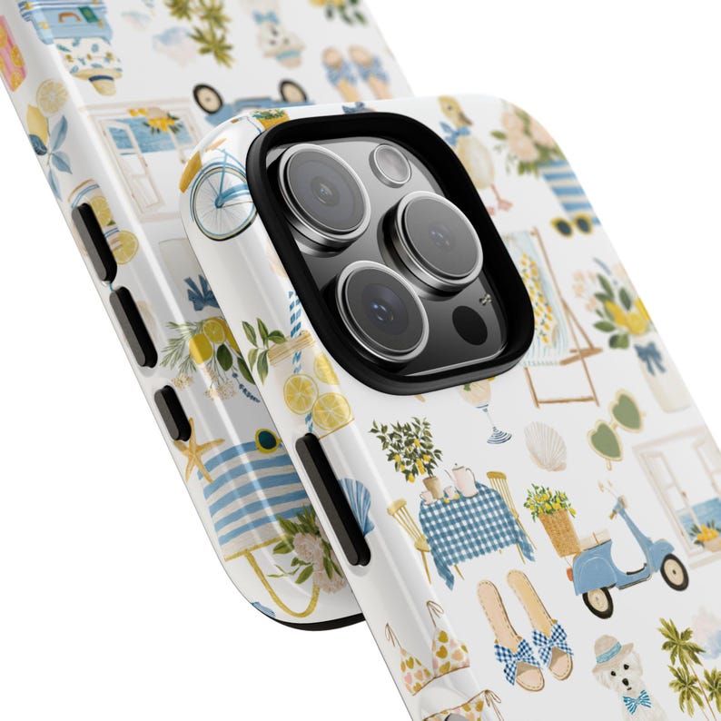 Italian Summer Phone Case Summer Coastal Phone Case Amalfi Italy Lemons Italian Summer iPhone Case iPhone 16 Samsung Google Pixel Tough Case image 6