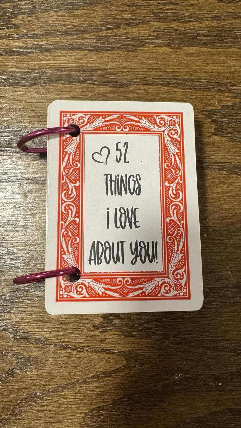 Image 2 for 52 Things I Love About You Cards Template