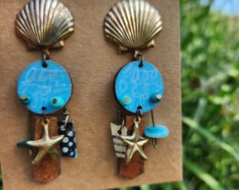 Ready to ship Ocean Breeze post earrings