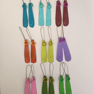 color drops earrings your choice of color