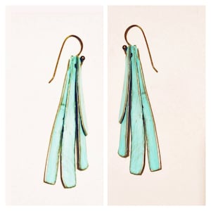 In the breeze earrings in light aqua