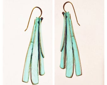 In the breeze earrings in light aqua