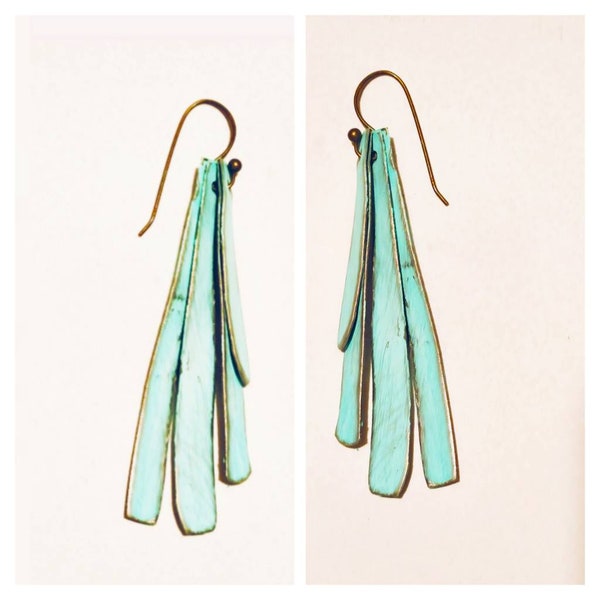 In the breeze earrings in light aqua