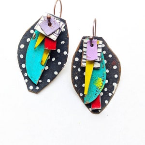 Feeling Fabulous polka dot leaf earrings
