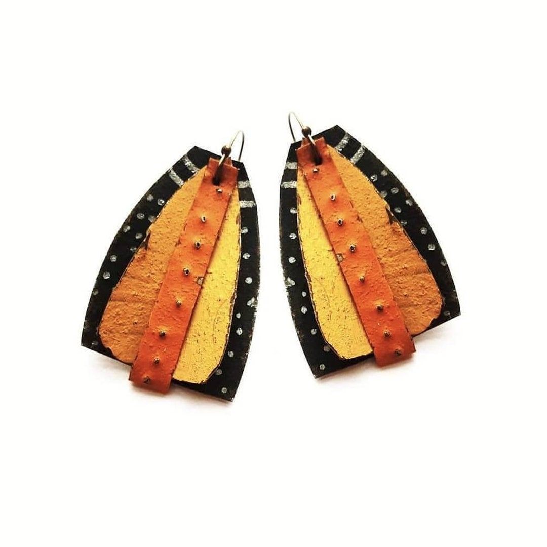 •MONARCH• bronze stud earrings