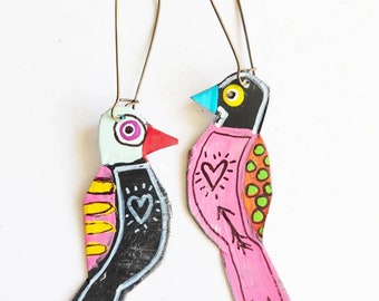 Love bird earrings