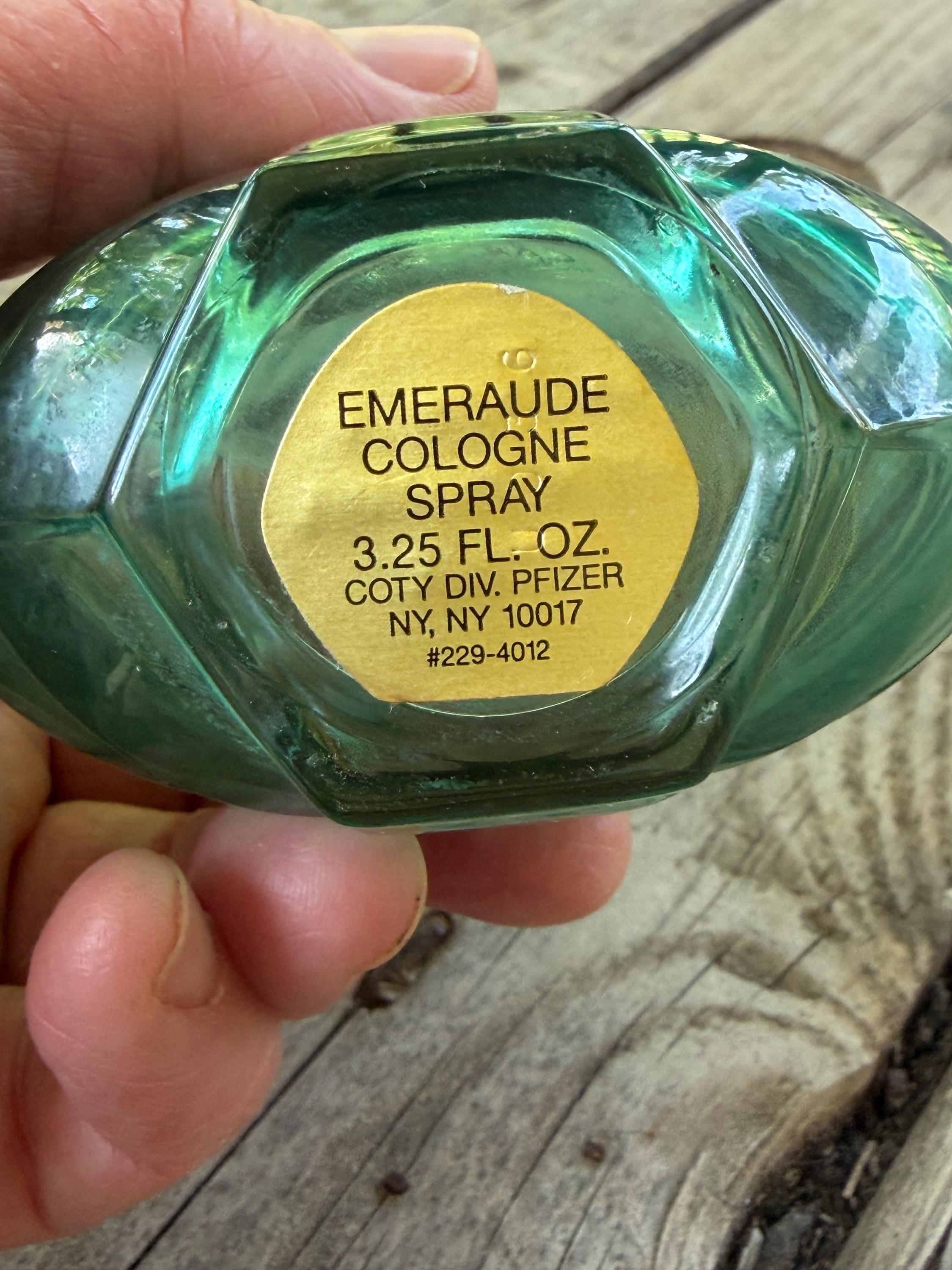 Vintage Coty Emeraude Cologne Spray - 3.25 Oz - Pfizer Era - 40