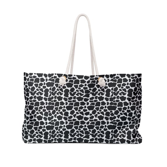 Moo Cow Print Weekender Bag