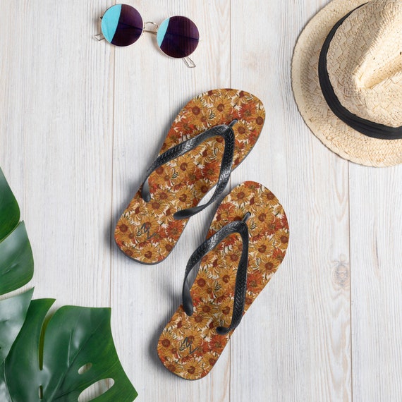 Chic Sunflowers Flip-Flops
