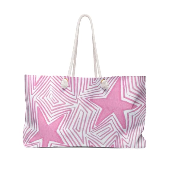 Pink Star Beach Fun Weekender Bag | Starfish Travel Tote