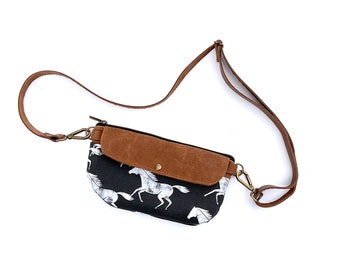 Small Horse Themed Cross Body Purse, Shoulder Bag