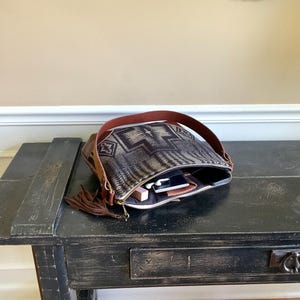 Slouch Purse Shoulder Bag Made With Pendleton Wool & Leather bild 7