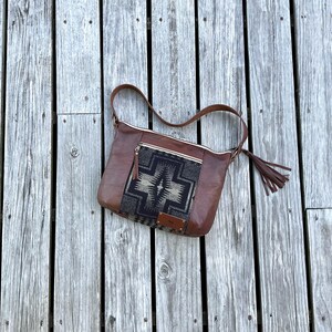 Slouch Purse Shoulder Bag Made With Pendleton Wool & Leather bild 8