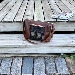 Slouch Purse Shoulder Bag Made With Pendleton Wool & Leather bild 5