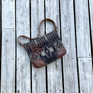 Slouch Purse Shoulder Bag Made With Pendleton Wool & Leather bild 1