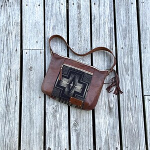 Slouch Purse Shoulder Bag Made With Pendleton Wool & Leather bild 3
