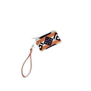 Key Fob Zipper Pouch, Mini Wallet, Small Wristlet, Pocket Purse Made With Pendleton® Wool & Leather image 7