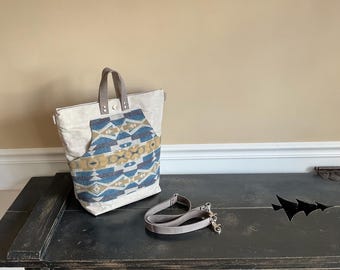 Tote, Travel Bag, Diaper Bag, Large Cross Body Made With Pendleton Wool