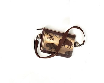 Sling Bag, Hip Bag, Fanny Pack Made With Pendleton Wool & Leather