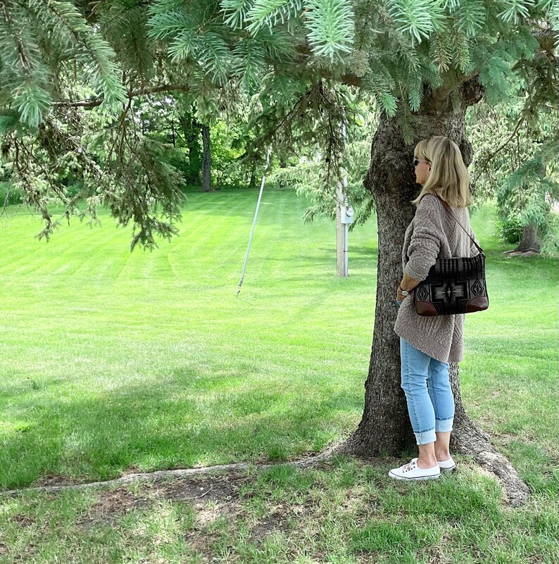 Slouch Purse Shoulder Bag Made With Pendleton Wool & Leather bild 18