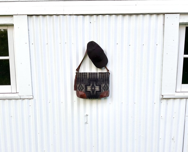 Slouch Purse Shoulder Bag Made With Pendleton Wool & Leather bild 16