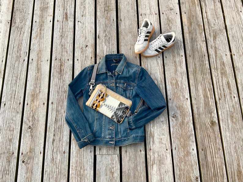 Sling Bag, Hip Bag, Fanny Pack Made With Pendleton Wool & Leather image 10