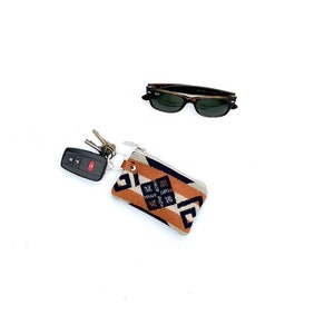 Key Fob Zipper Pouch, Mini Wallet, Small Wristlet, Pocket Purse Made With Pendleton® Wool & Leather image 8