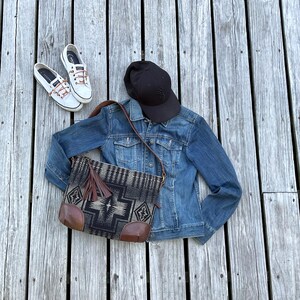 Slouch Purse Shoulder Bag Made With Pendleton Wool & Leather bild 10