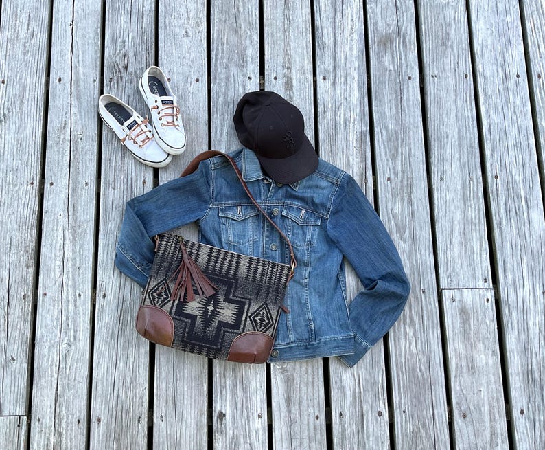 Slouch Purse Shoulder Bag Made With Pendleton Wool & Leather bild 10