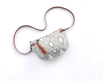 Cross Body Purse, Shoulder Bag Made With Pendleton Wool & Leather