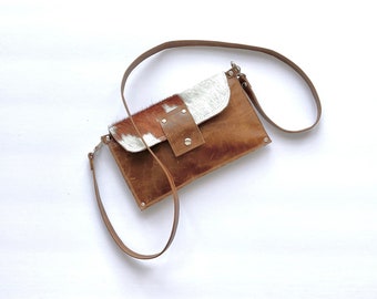 Small Hair On Cowhide Cross Body Purse, Shoulder Bag, Clutch, Cowgirl Purse